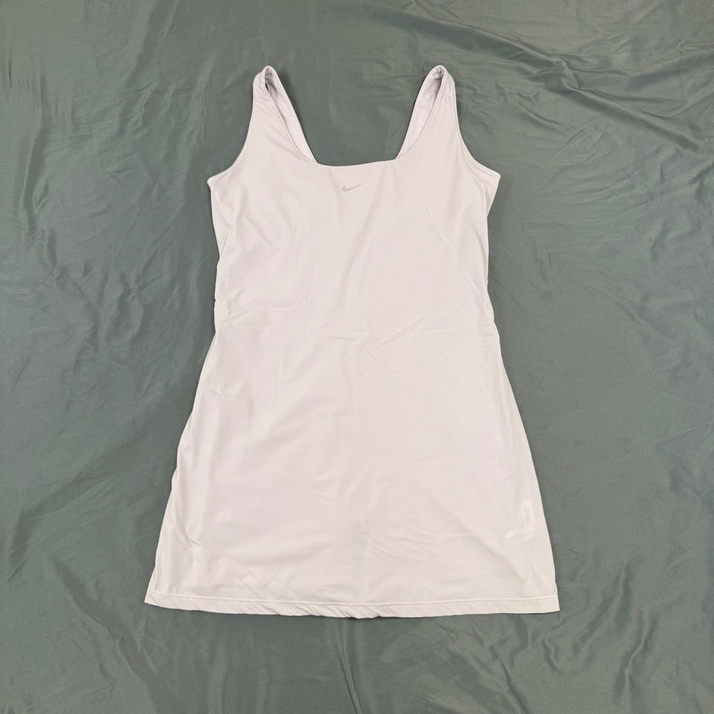 Nike Bliss Luxe 2-in-1 Training Dress in the Lilac/Purple tint DA0155-530 Size M